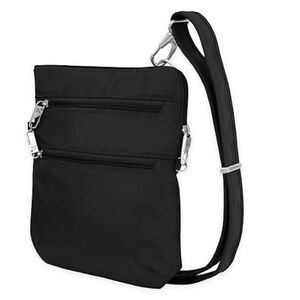 TRAVELON Anti-Theft Classic Slim Double Zip Crossbody Bag travel bag